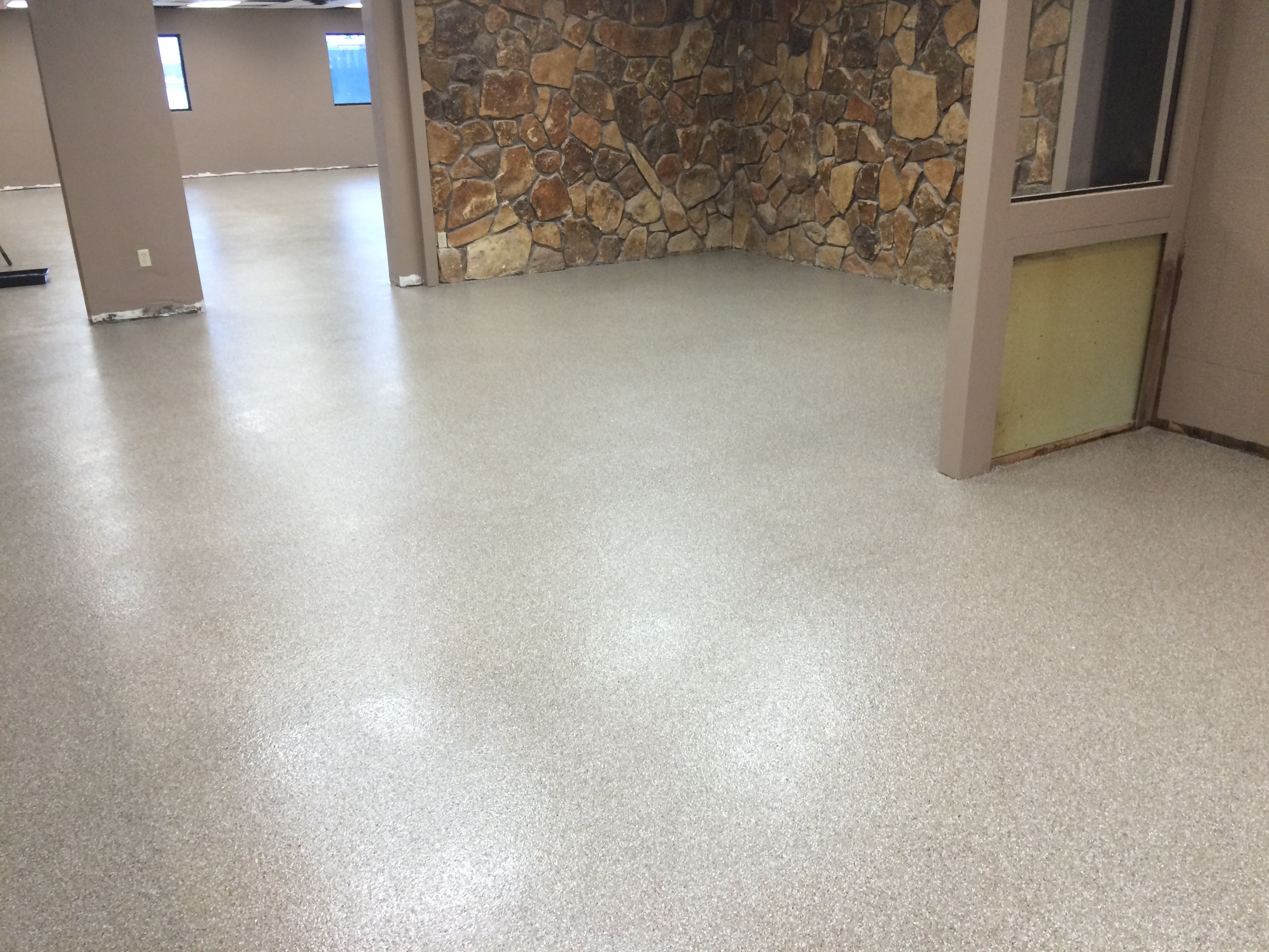 commercial auto showroom chip floor